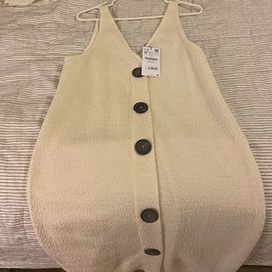Zara textured cream dress